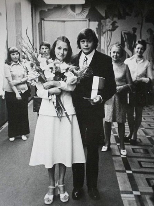 Николай Караченцов с женой Людмилой Поргиной в молодости